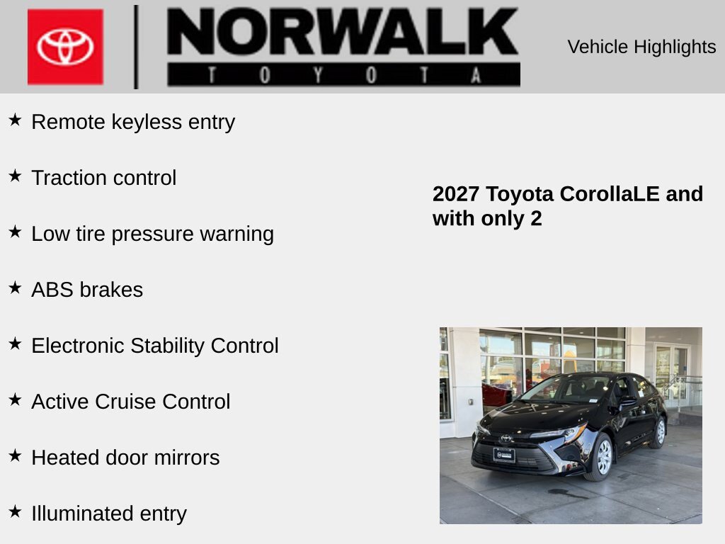 New 2027 Toyota Corolla LE FWD image 10