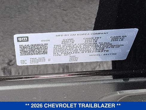New 2026 Chevrolet TrailBlazer RS w/ Convenience Package AWD/4WD image 35