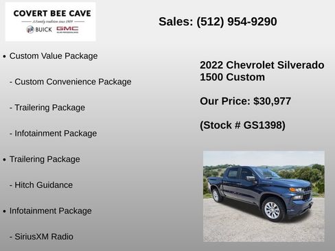 Used 2022 Chevrolet Silverado 1500 Custom RWD image 24