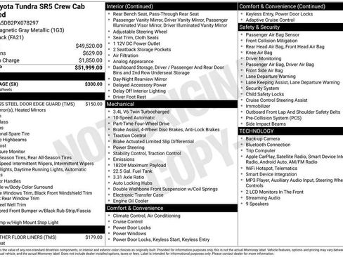 Used 2023 Toyota Tundra SR5 w/ SX Package AWD/4WD image 2