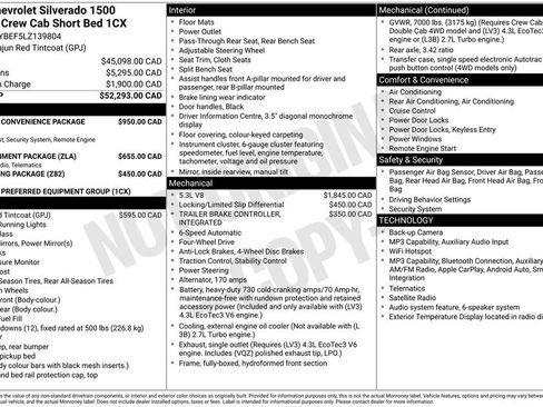 Used 2020 Chevrolet Silverado 1500 Custom w/ Custom Convenience Package AWD/4WD image 43