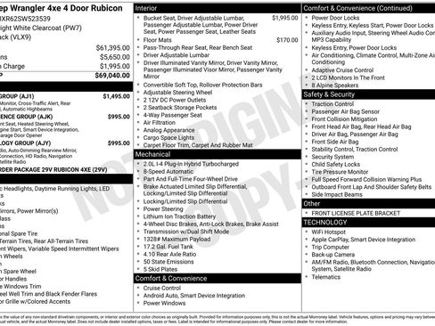 New 2025 Jeep Wrangler Unlimited Rubicon 4xe w/ Safety Group image 67