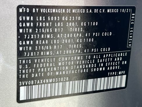 Used 2022 Volkswagen Tiguan S w/ IQ.Drive Package AWD/4WD image 36