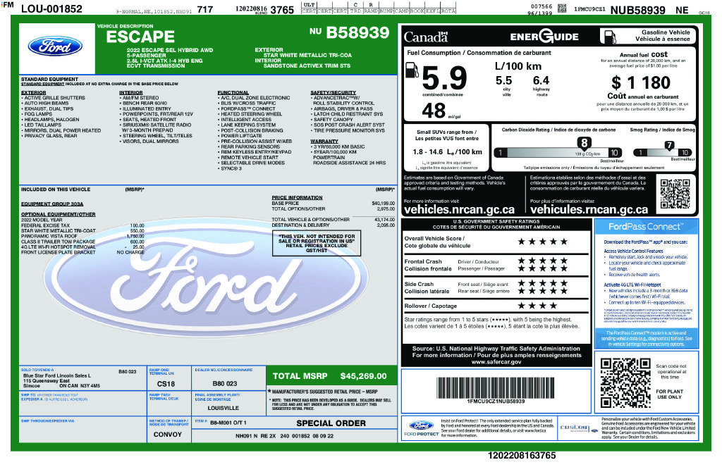 Used 2022 Ford Escape SEL w/ Class II Trailer Tow Package AWD/4WD image 27