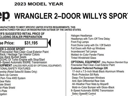 Used 2023 Jeep Wrangler Willys image 22