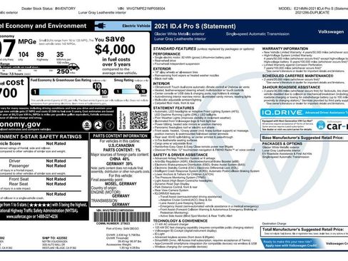 Used 2021 Volkswagen ID.4 Pro S RWD image 4