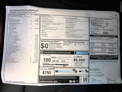 Used 2024 BMW i4 eDrive40 w/ Premium Package RWD image 22
