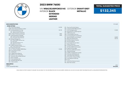 Used 2023 BMW 760i xDrive AWD/4WD image 5