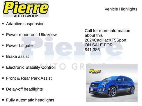 Used 2024 Cadillac XT5 Sportv w/ Technology Package AWD/4WD image 22