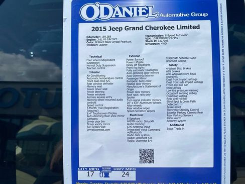 Used 2015 Jeep Grand Cherokee Limited AWD/4WD image 27
