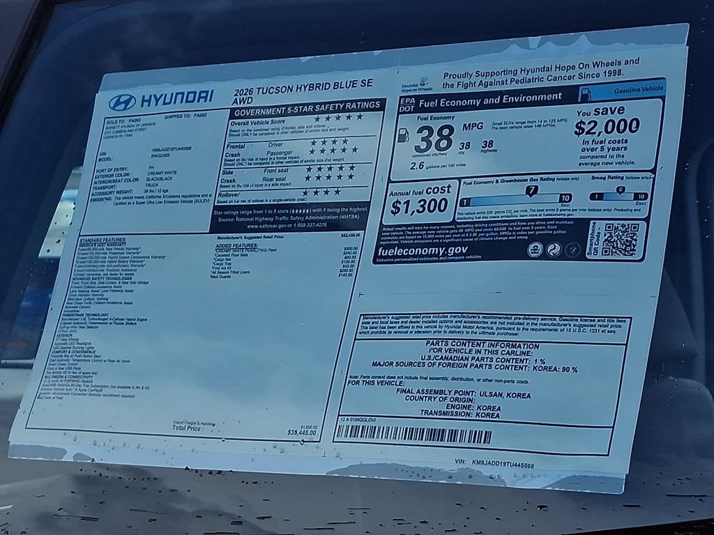New 2026 Hyundai Tucson Blue SE AWD/4WD image 3