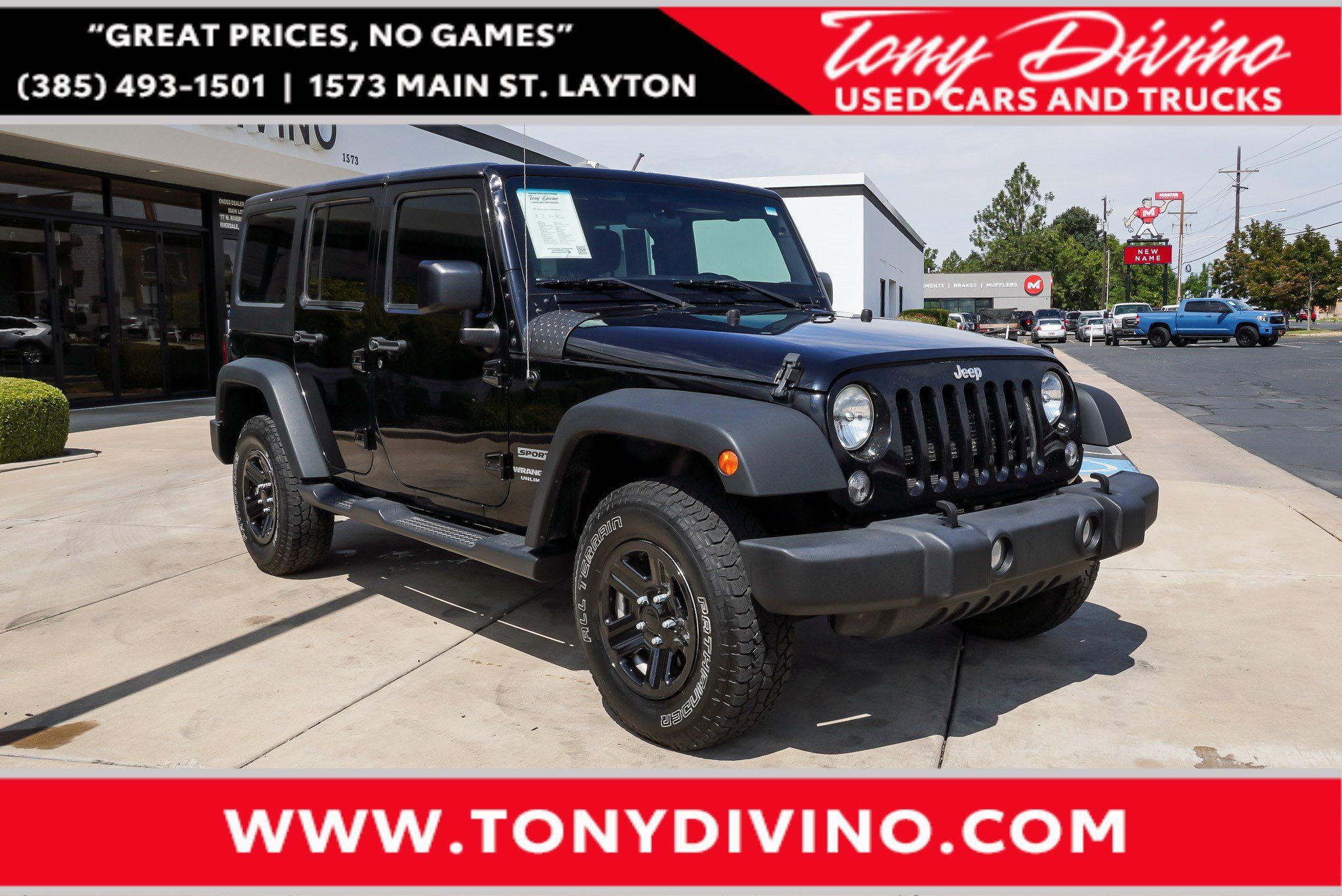 Used 2017 Jeep Wrangler Unlimited Sport w/ Max Tow Package AWD/4WD image 1