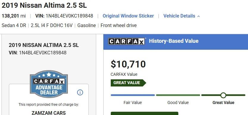 Used 2019 Nissan Altima 2.5 SL FWD image 2