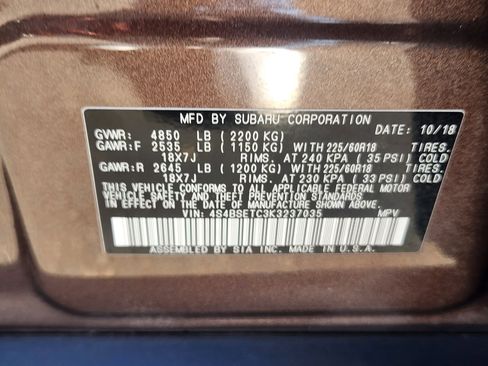 Used 2019 Subaru Outback 3.6R Touring image 25