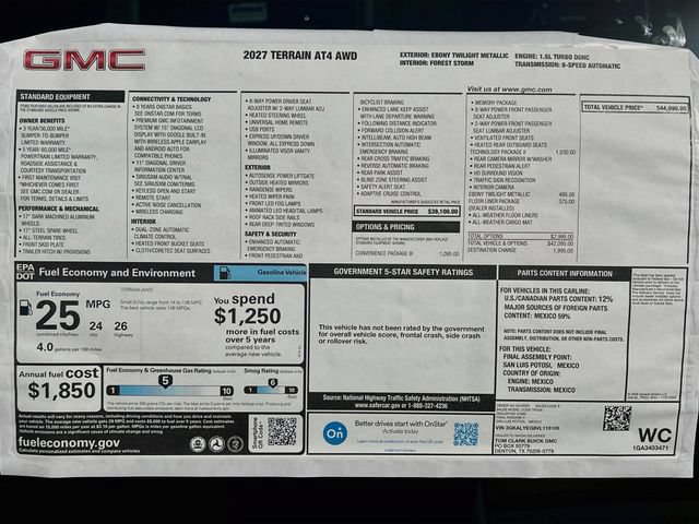 New 2027 GMC Terrain AT4 w/ Convenience Package III AWD/4WD image 21