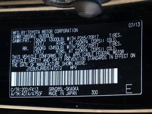 Used 2013 Toyota 4Runner SR5 w/ Convenience Pkg AWD/4WD image 45