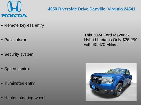 Used 2024 Ford Maverick Lariat FWD image 17