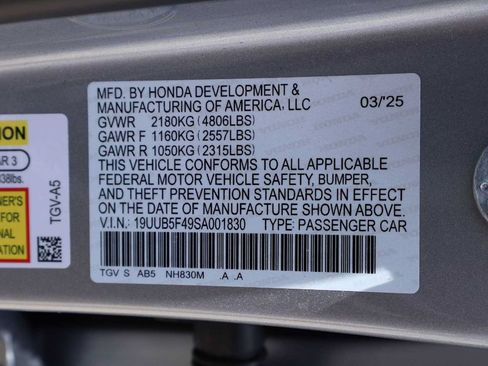 Certified 2025 Acura TLX w/ Technology Package FWD image 21