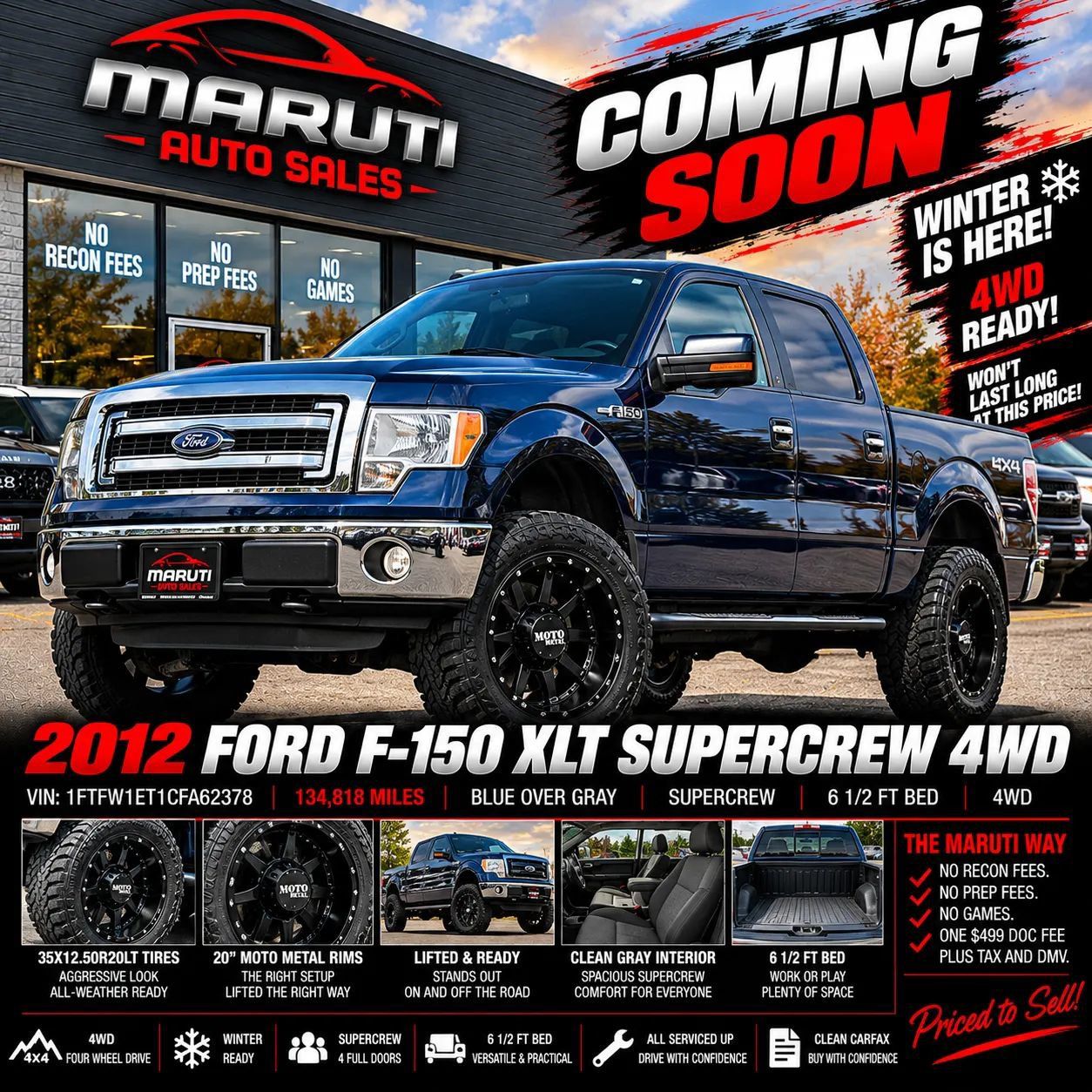 Used 2012 Ford F150 XLT AWD/4WD image 1