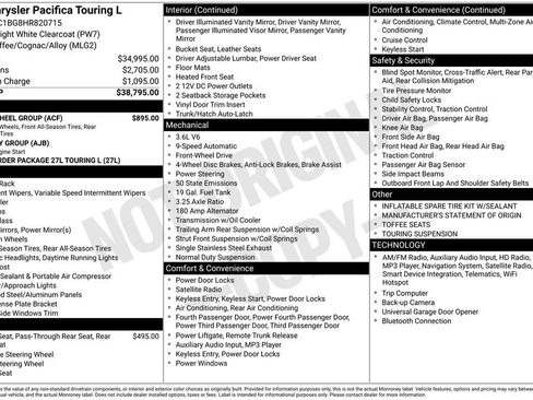 Used 2017 Chrysler Pacifica Touring-L w/ Tire & Wheel Group image 31