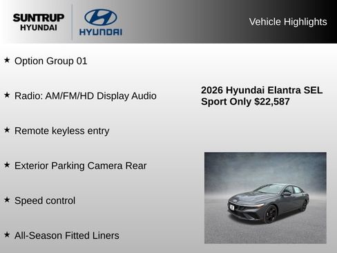 Used 2026 Hyundai Elantra Sport FWD image 8