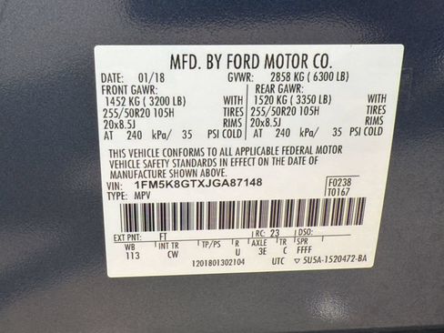 Used 2018 Ford Explorer Sport w/ Equipment Group 401A AWD/4WD image 23