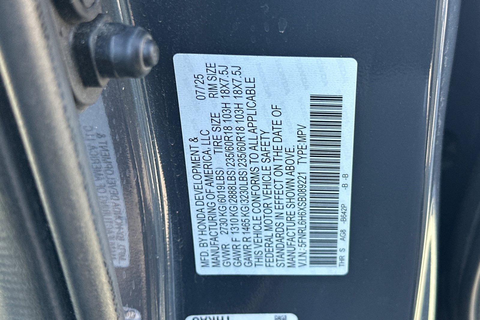 Certified 2025 Honda Odyssey EX-L image 28