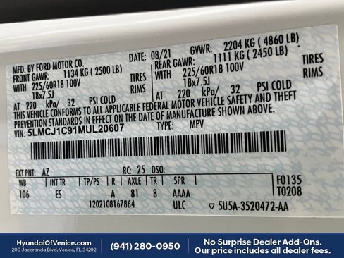 Used 2021 Lincoln Corsair FWD w/ Equipment Group 101A image 21