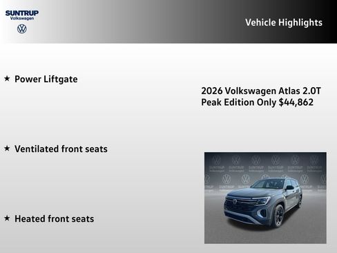 New 2026 Volkswagen Atlas Peak Edition AWD/4WD image 7