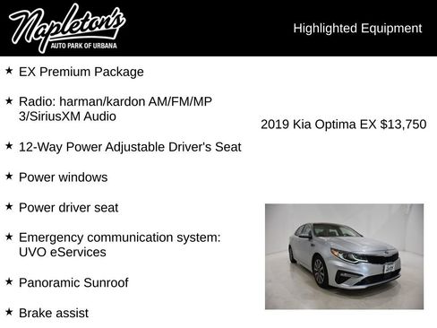 Used 2019 Kia Optima EX w/ EX Premium Package image 15