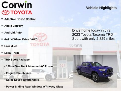 Used 2023 Toyota Tacoma TRD Sport AWD/4WD image 6