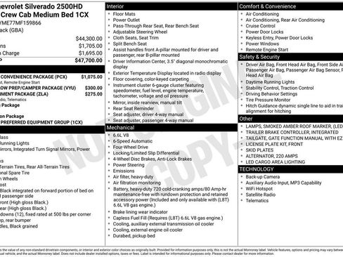 Used 2021 Chevrolet Silverado 2500 Custom w/ Custom Convenience Package AWD/4WD image 6