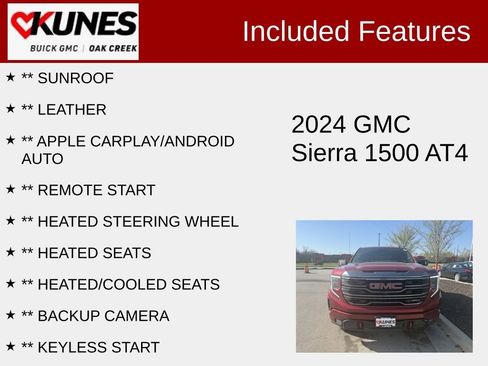 Used 2024 GMC Sierra 1500 AT4 w/ Technology Package AWD/4WD image 2
