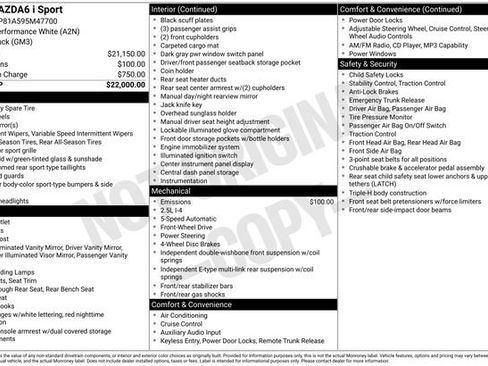 Used 2009 MAZDA MAZDA6 i Sport image 17