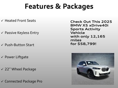 Used 2025 BMW X5 xDrive40i AWD/4WD image 8