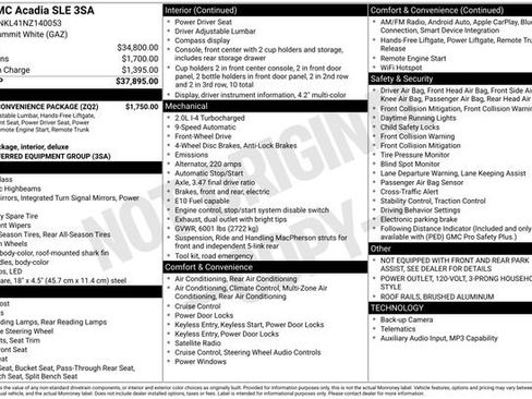 Certified 2022 GMC Acadia SLE w/ Driver Convenience Package FWD image 4