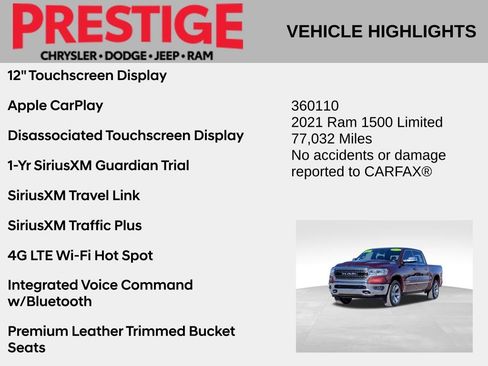 Used 2021 RAM 1500 Limited AWD/4WD image 6