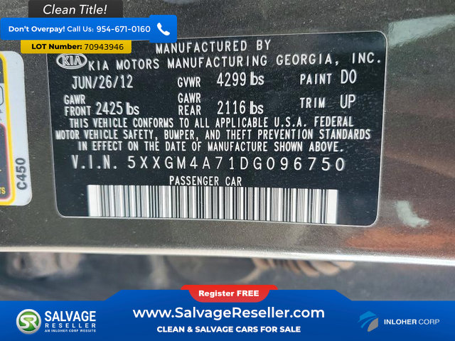 Used 2013 Kia Optima LX w/ Convenience Pkg FWD image 16