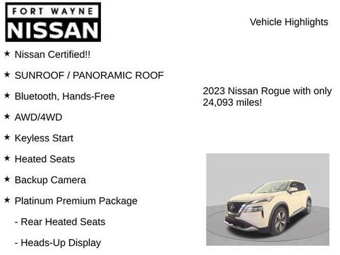 Certified 2023 Nissan Rogue Platinum w/ Platinum Premium Package AWD/4WD image 8