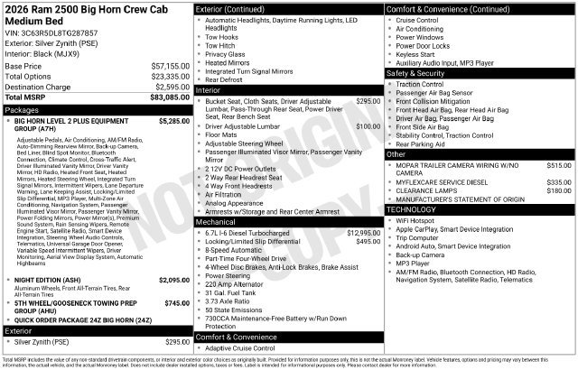 Used 2026 RAM 2500 Big Horn AWD/4WD image 39