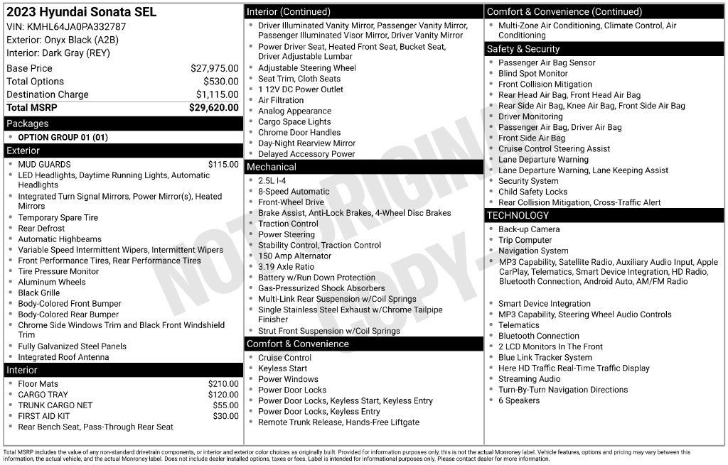 Used 2023 Hyundai Sonata SEL FWD image 16