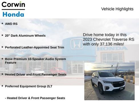 Used 2023 Chevrolet Traverse RS image 6