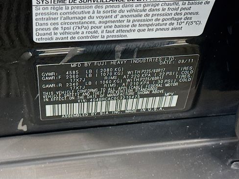 Used 2012 Subaru Outback 2.5i w/ Alloy Wheel Pkg image 12