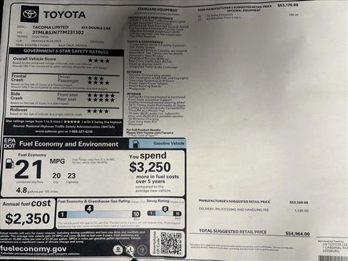 New 2026 Toyota Tacoma Limited image 24