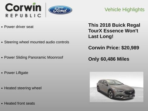 Used 2018 Buick Regal Essence w/ Driver Confidence Package #1 image 12