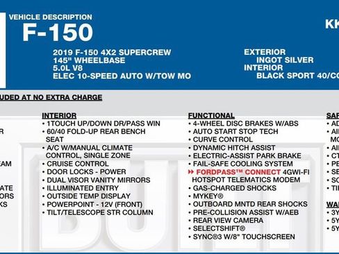 Used 2019 Ford F150 XLT w/ Equipment Group 302A Luxury image 10