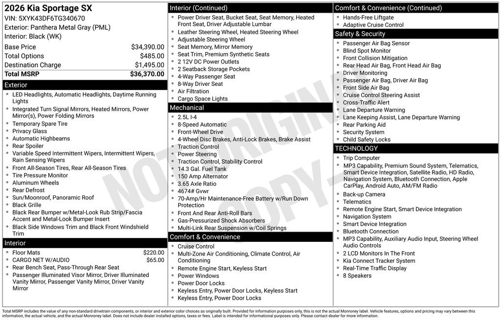 New 2026 Kia Sportage SX FWD image 1