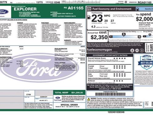 Certified 2024 Ford Explorer Limited w/ Equipment Group 301A AWD/4WD image 33
