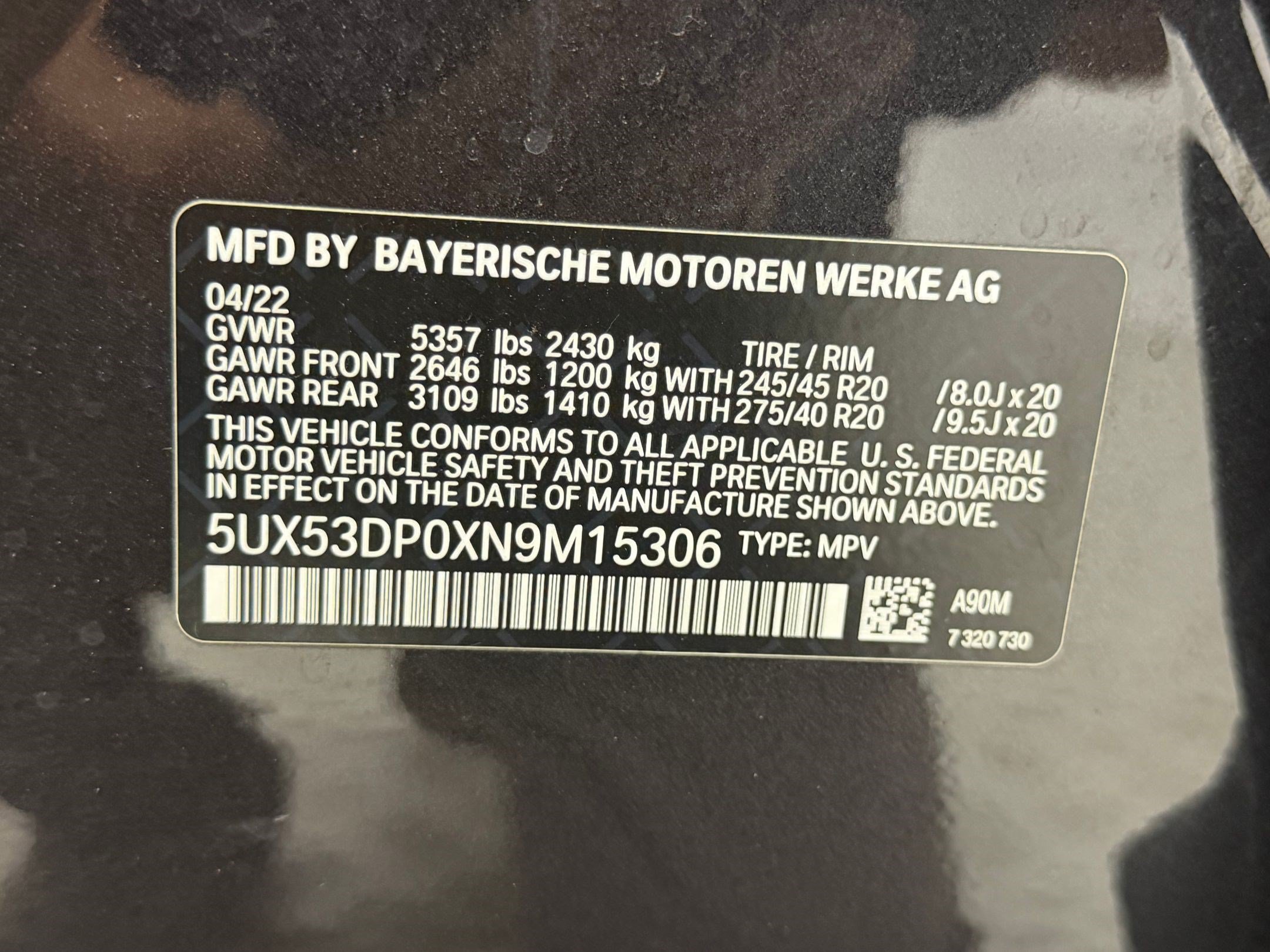 Used 2022 BMW X3 xDrive30i w/ M Sport Package 2 AWD/4WD image 12