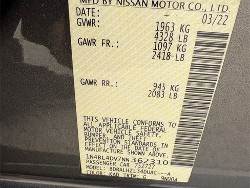 Used 2022 Nissan Altima 2.5 SV w/ SV Premium Package image 29